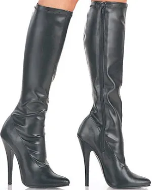 6" Plain Stretch Knee Boot (DOMINA-2000)