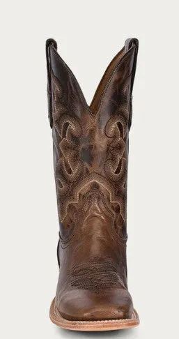 A4264 Men’s Brown Moka Embroidery Wide Square Rodeo Collection Cowboy Boots