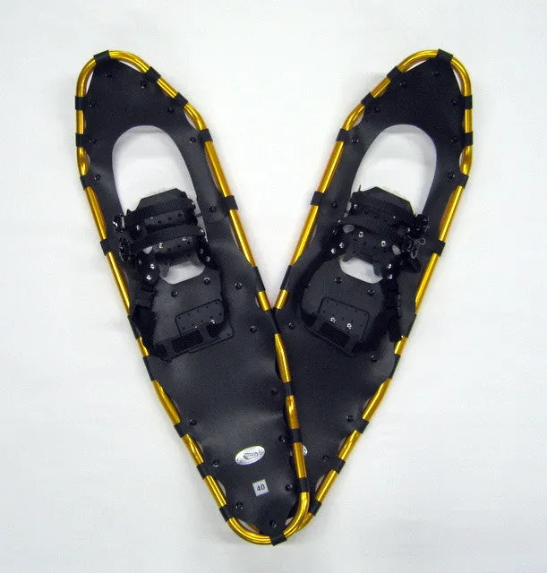 Adventure 40" Snowshoes Package  -( Good for 250-350 lbs & Large Boots) with Gold Poles & Carry-Bag