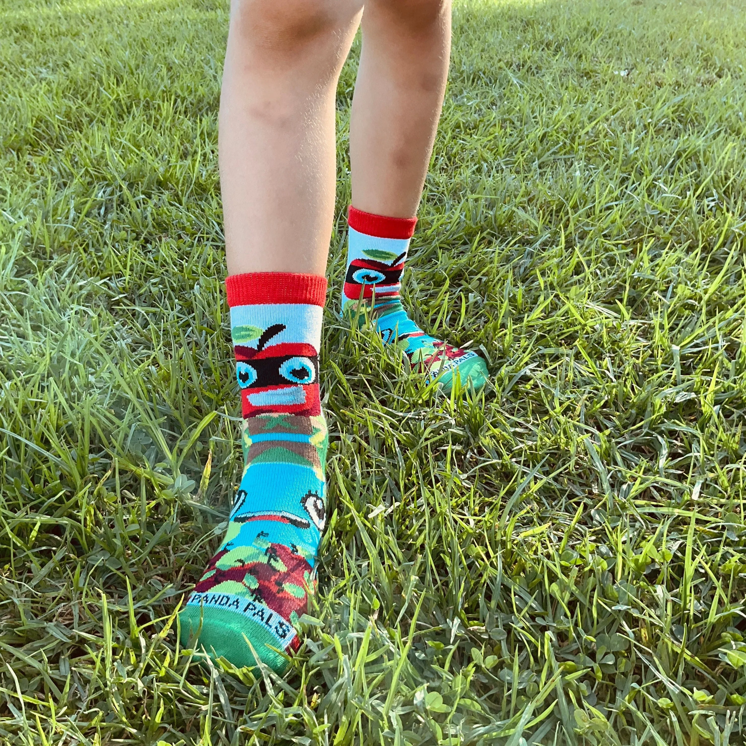 Apple Super Hero Socks from the Sock Panda (Ages 3-7)