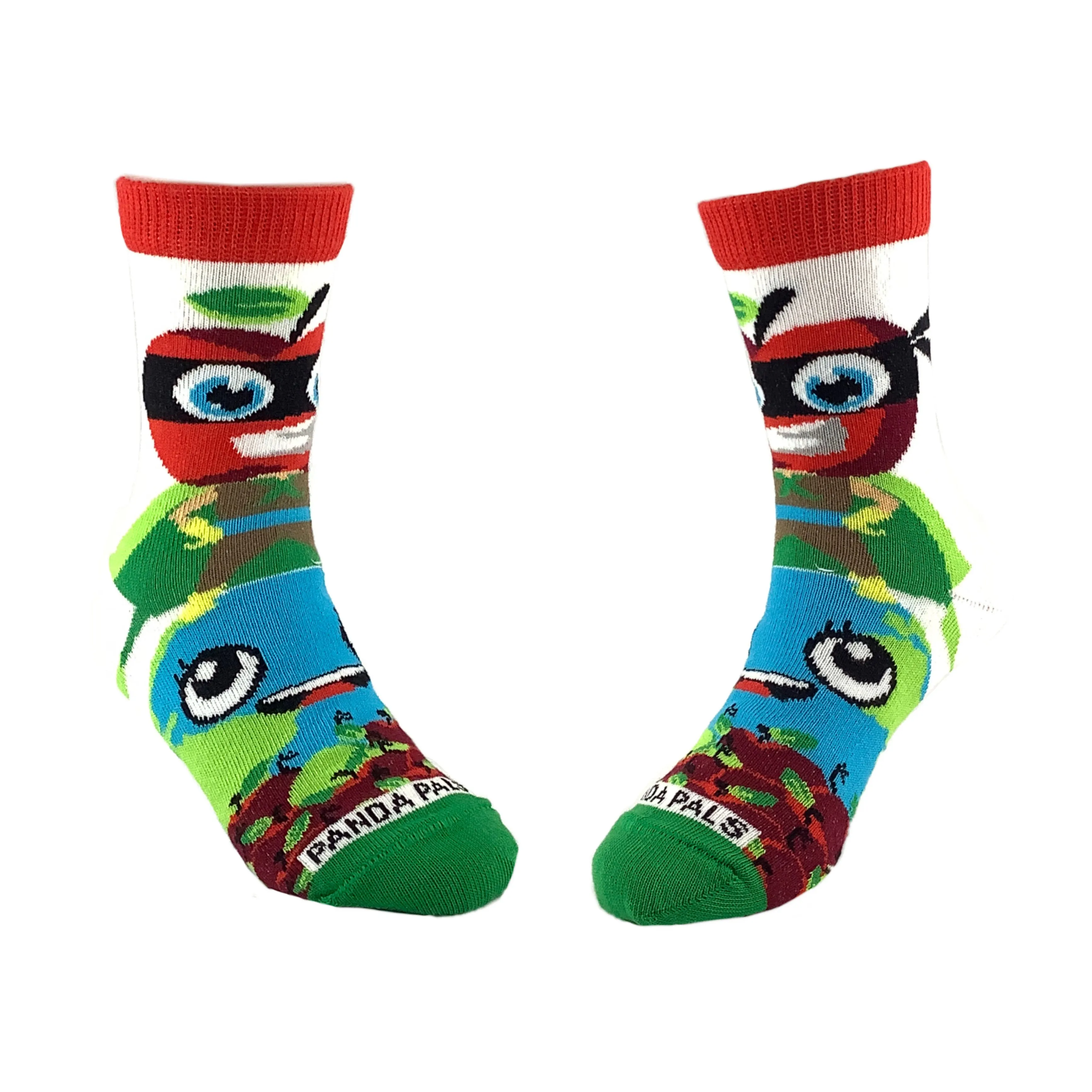 Apple Super Hero Socks from the Sock Panda (Ages 3-7)