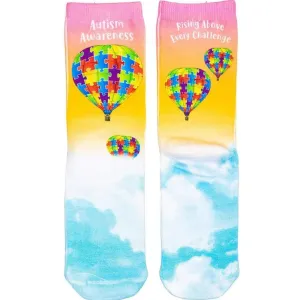 Autism Awareness Hot Air Balloon Crew Socks