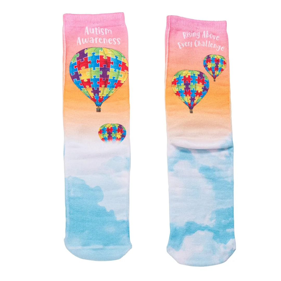 Autism Awareness Hot Air Balloon Crew Socks