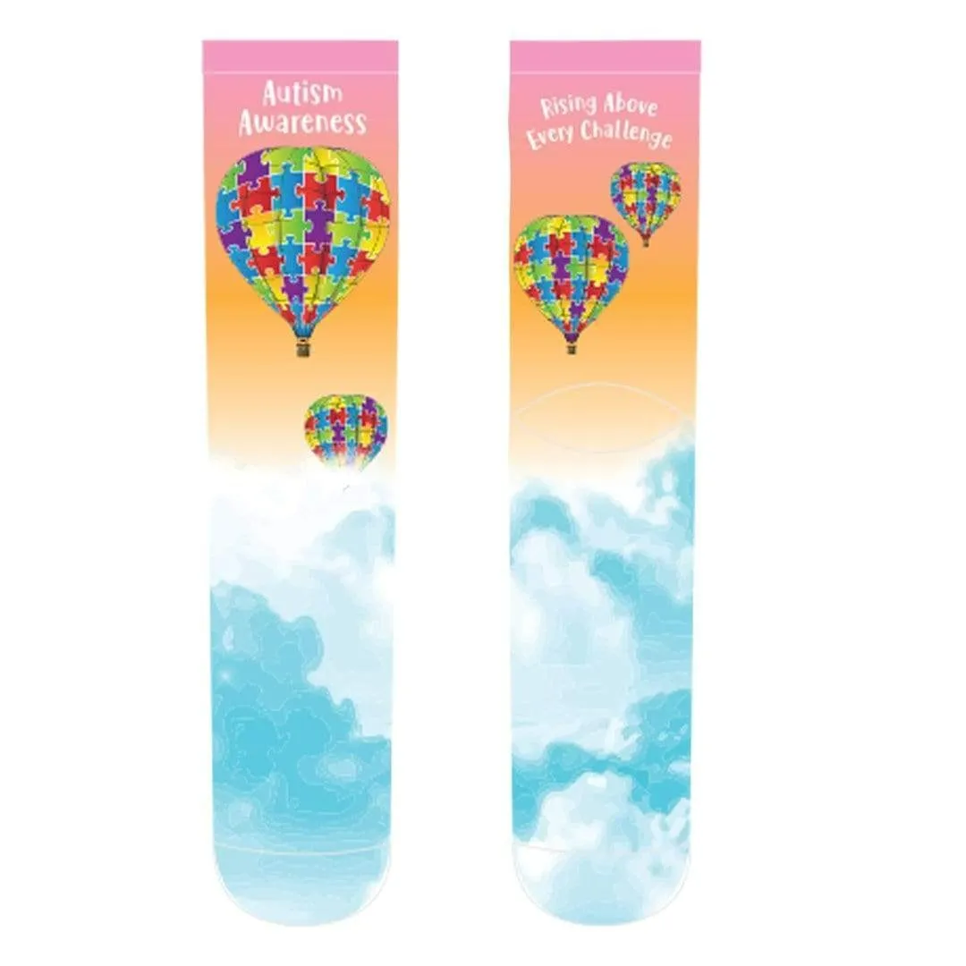 Autism Awareness Hot Air Balloon Crew Socks