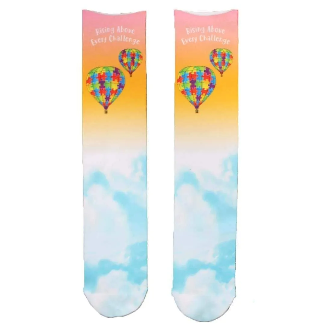 Autism Awareness Hot Air Balloon Crew Socks