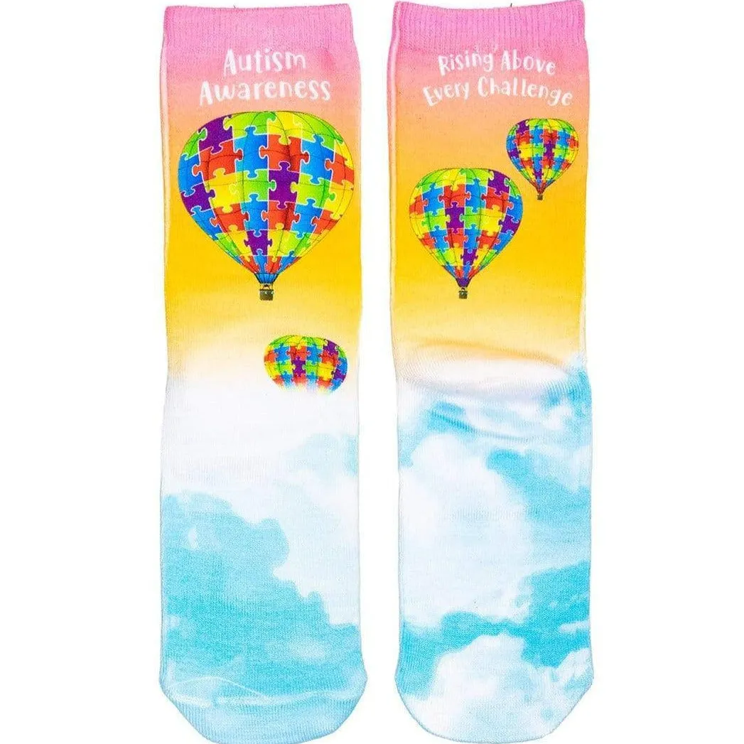 Autism Awareness Hot Air Balloon Crew Socks