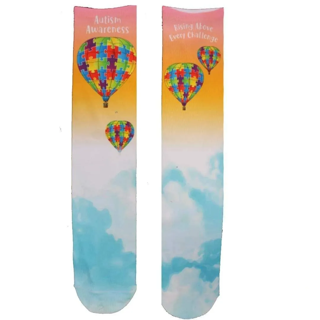 Autism Awareness Hot Air Balloon Crew Socks