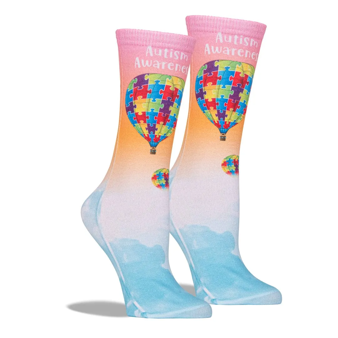 Autism Awareness Hot Air Balloon Crew Socks