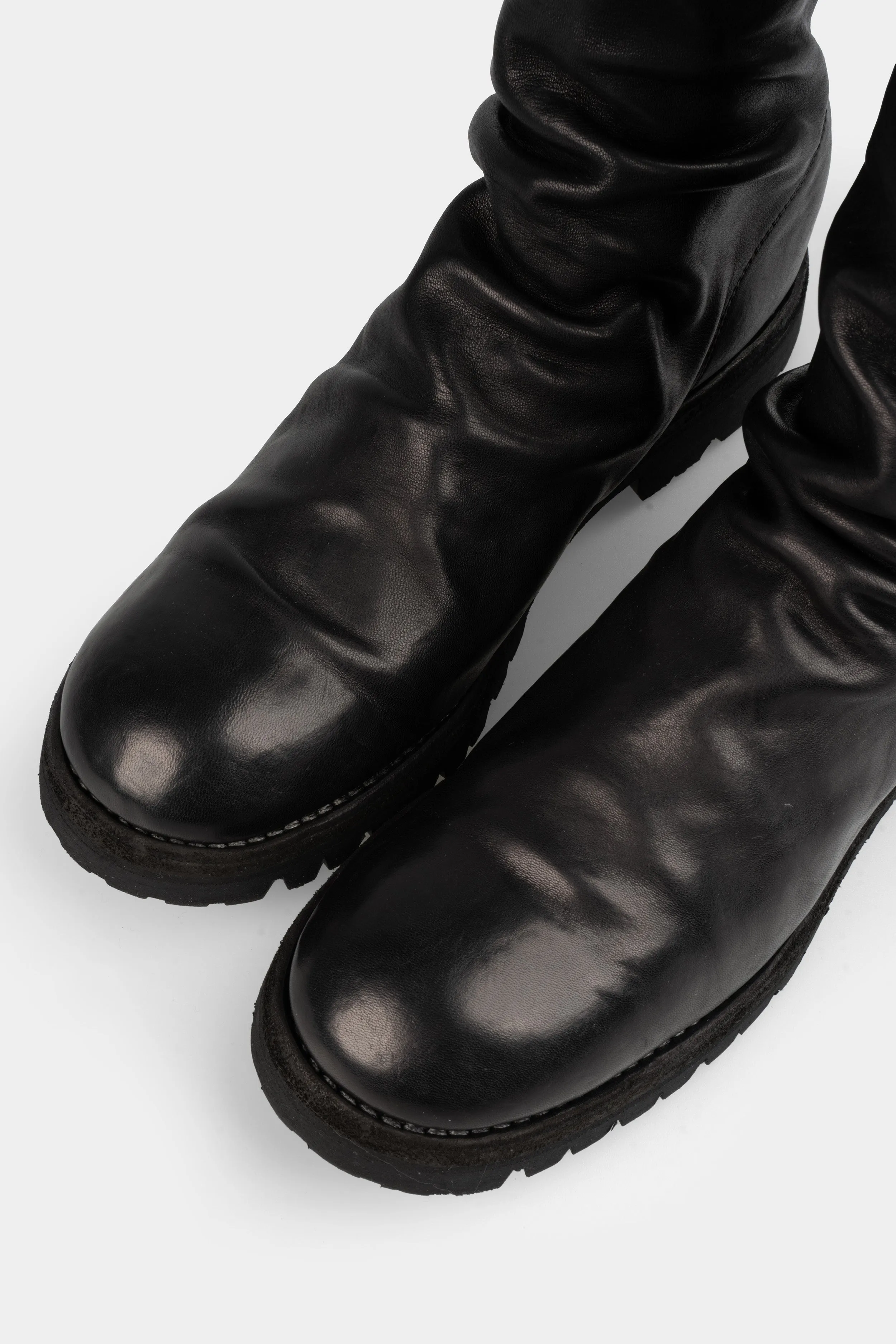 Back zip high top boots | 788V