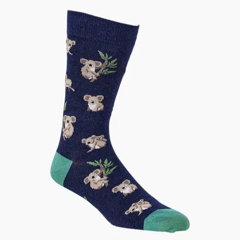 Bamboozld: Mens Koala Navy Bamboo Sock