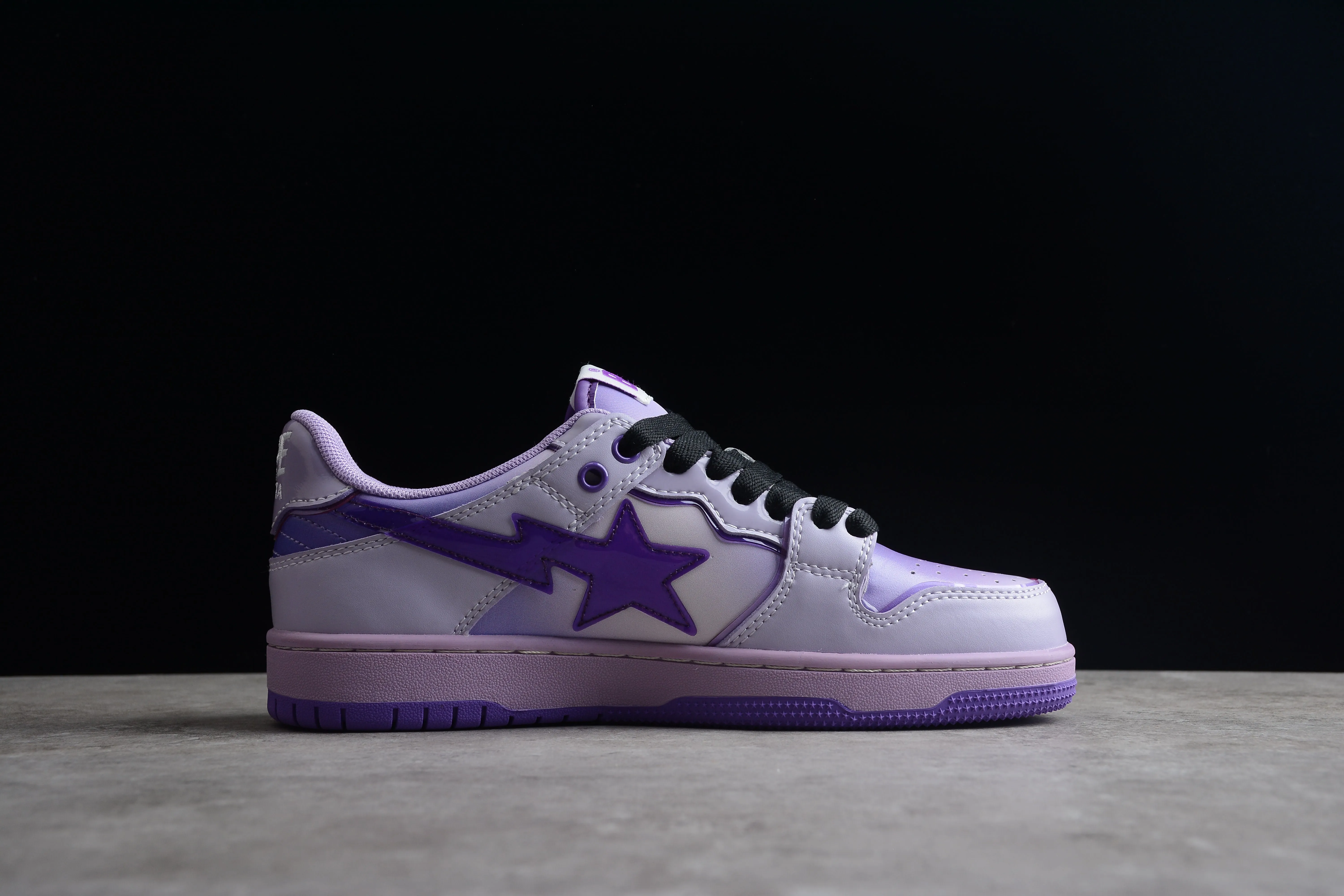 BAPE STA Low-Top Purple Gradient Sneakers