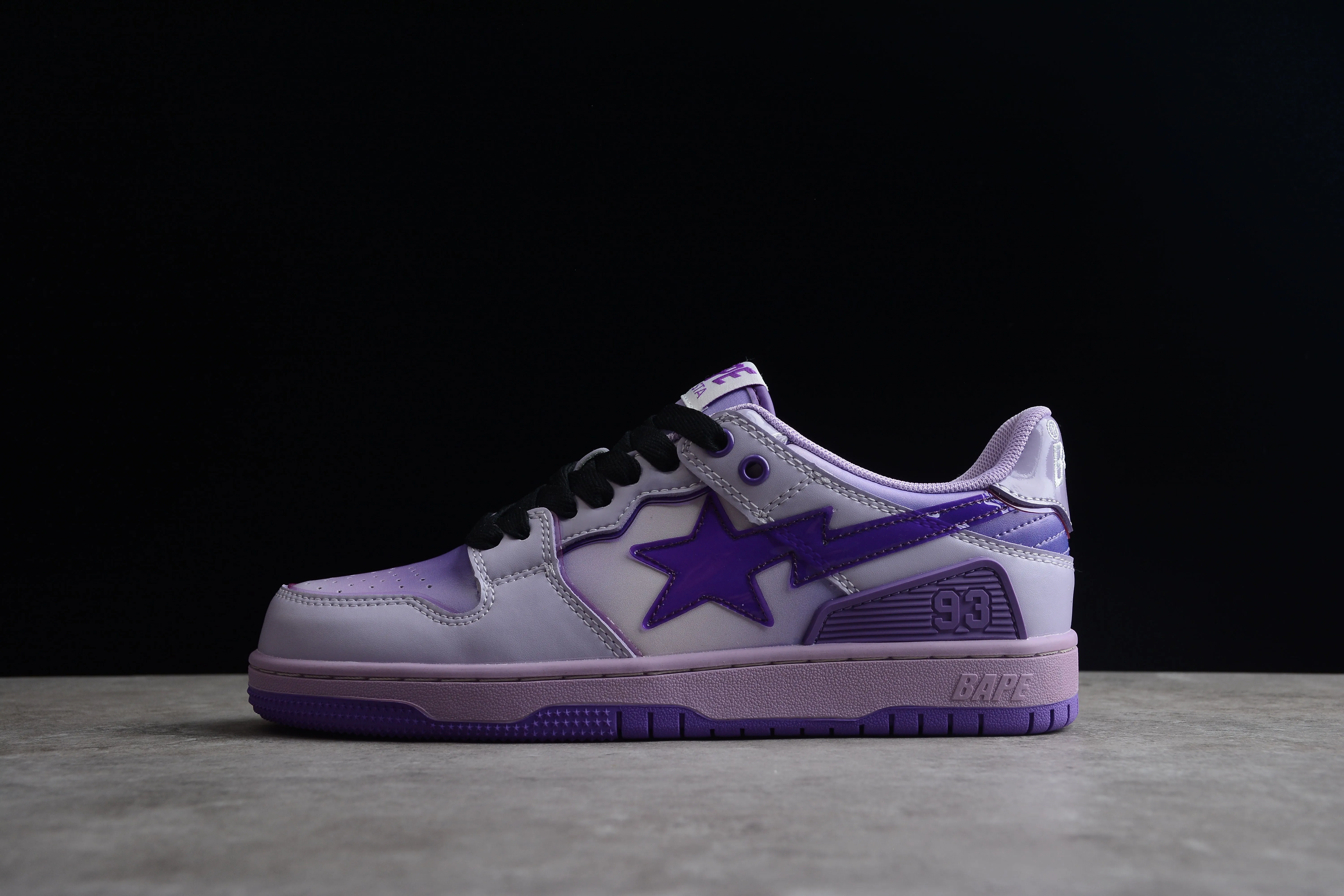 BAPE STA Low-Top Purple Gradient Sneakers