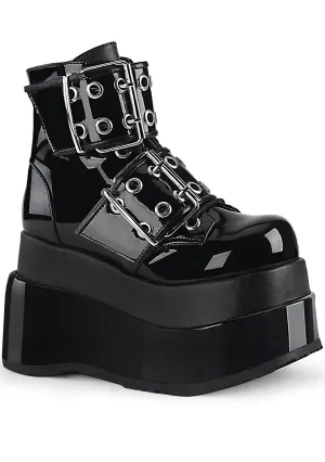 BEAR 104 Losing My Mind Patent Black Platform Boots