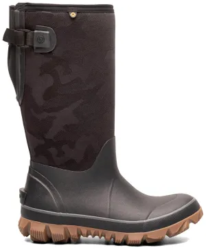 Bogs Women's Whiteout Adjustable Calf Tonal Camo Black