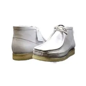 British Walkers Walker 100 Wallabee Boots Men's All White Leather Ankle Boot