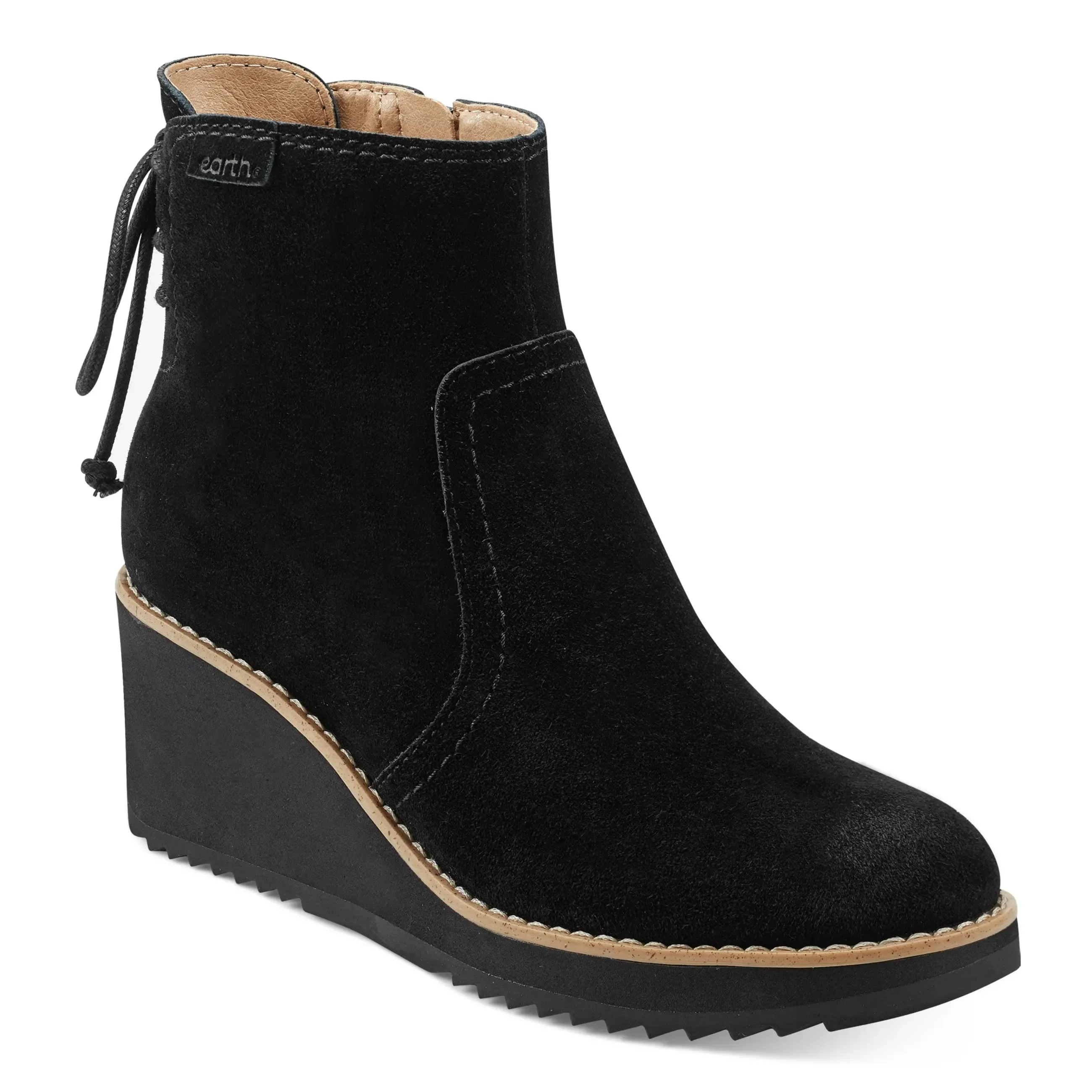 Calia Round Toe Casual Wedge Ankle Booties