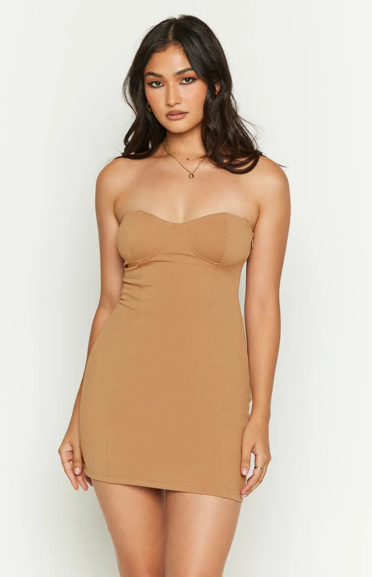 Charm Brown Mini Dress