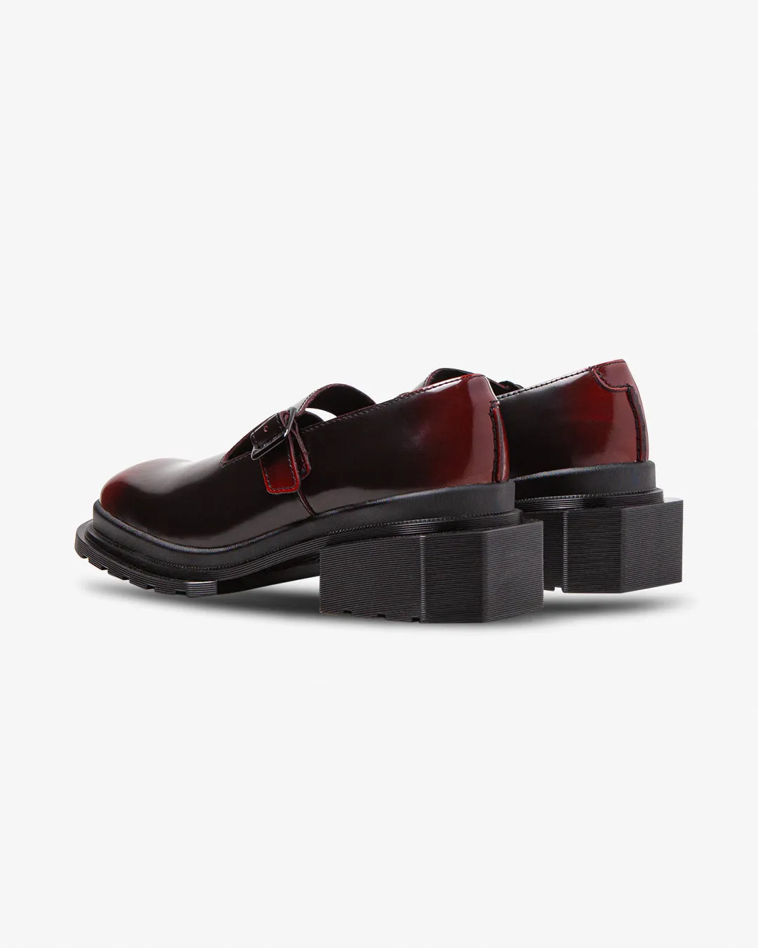 Dr. Martens Maybole Mary Jane Shoes in Black/Cherry Red Arcadia