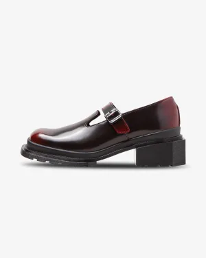 Dr. Martens Maybole Mary Jane Shoes in Black/Cherry Red Arcadia