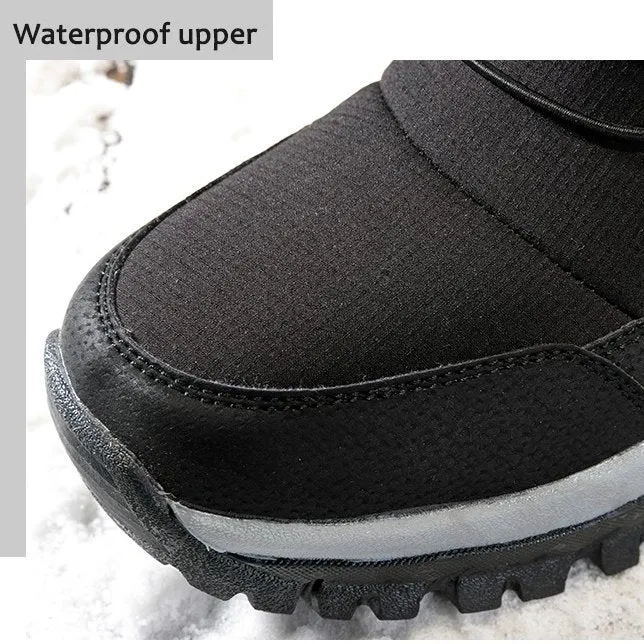 Groovywish Men Waterproof Orthopedic Winter Shoes Fur Snow Boots