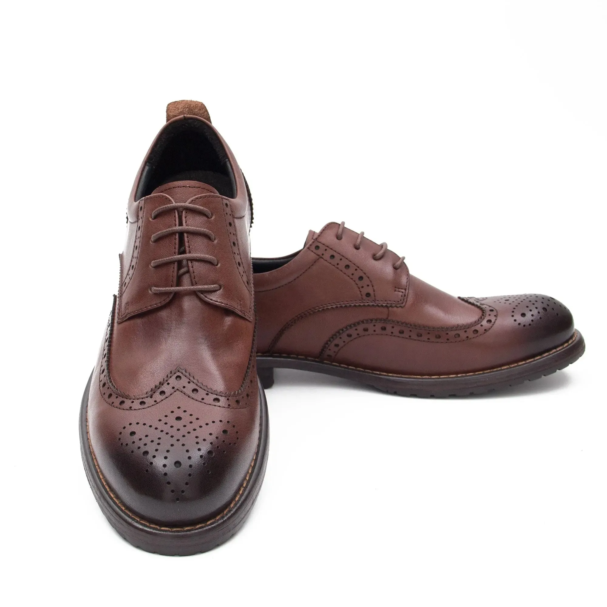 Hand Washed Leather Brogues Derby Shoes 9165-1