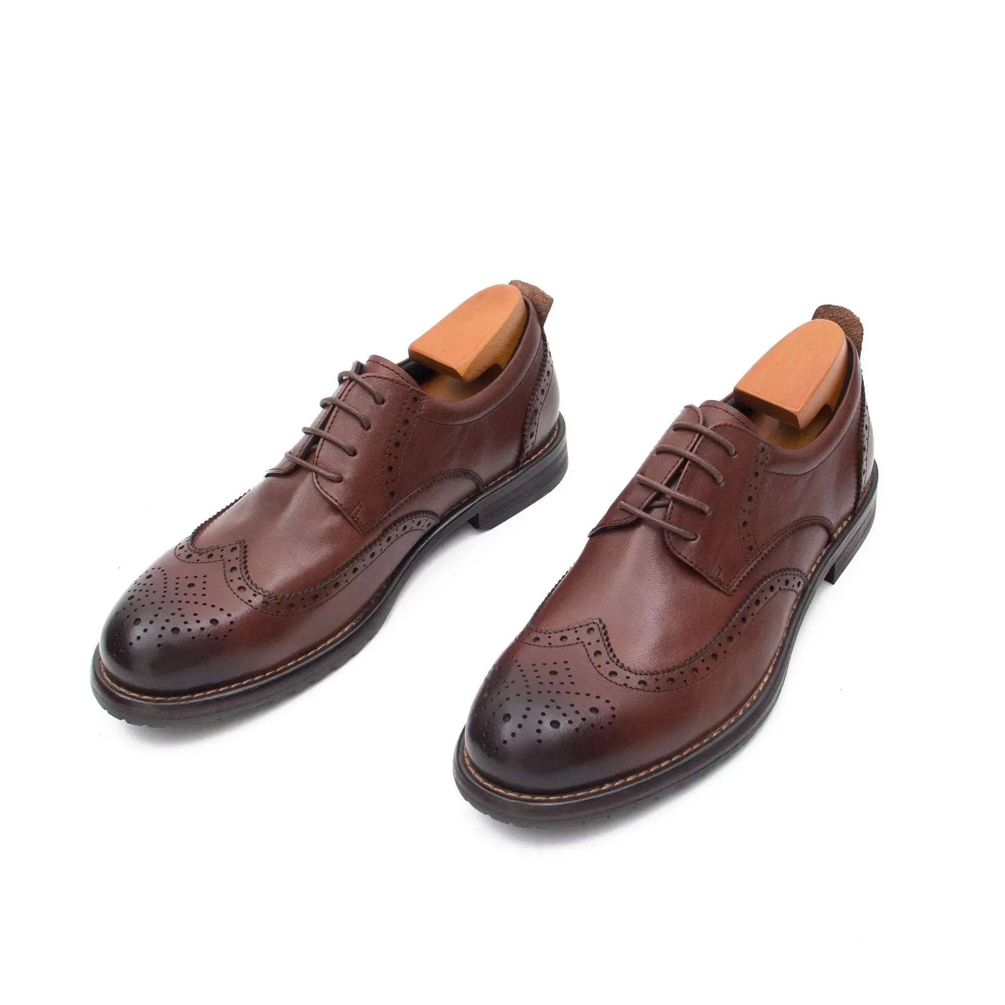 Hand Washed Leather Brogues Derby Shoes 9165-1