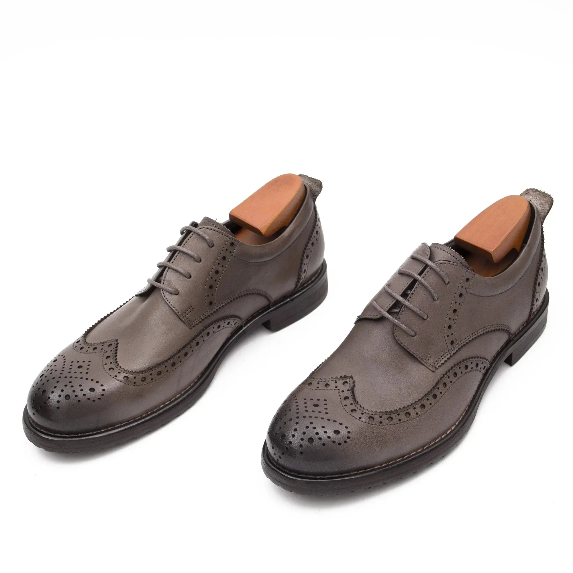 Hand Washed Leather Brogues Derby Shoes 9165-1