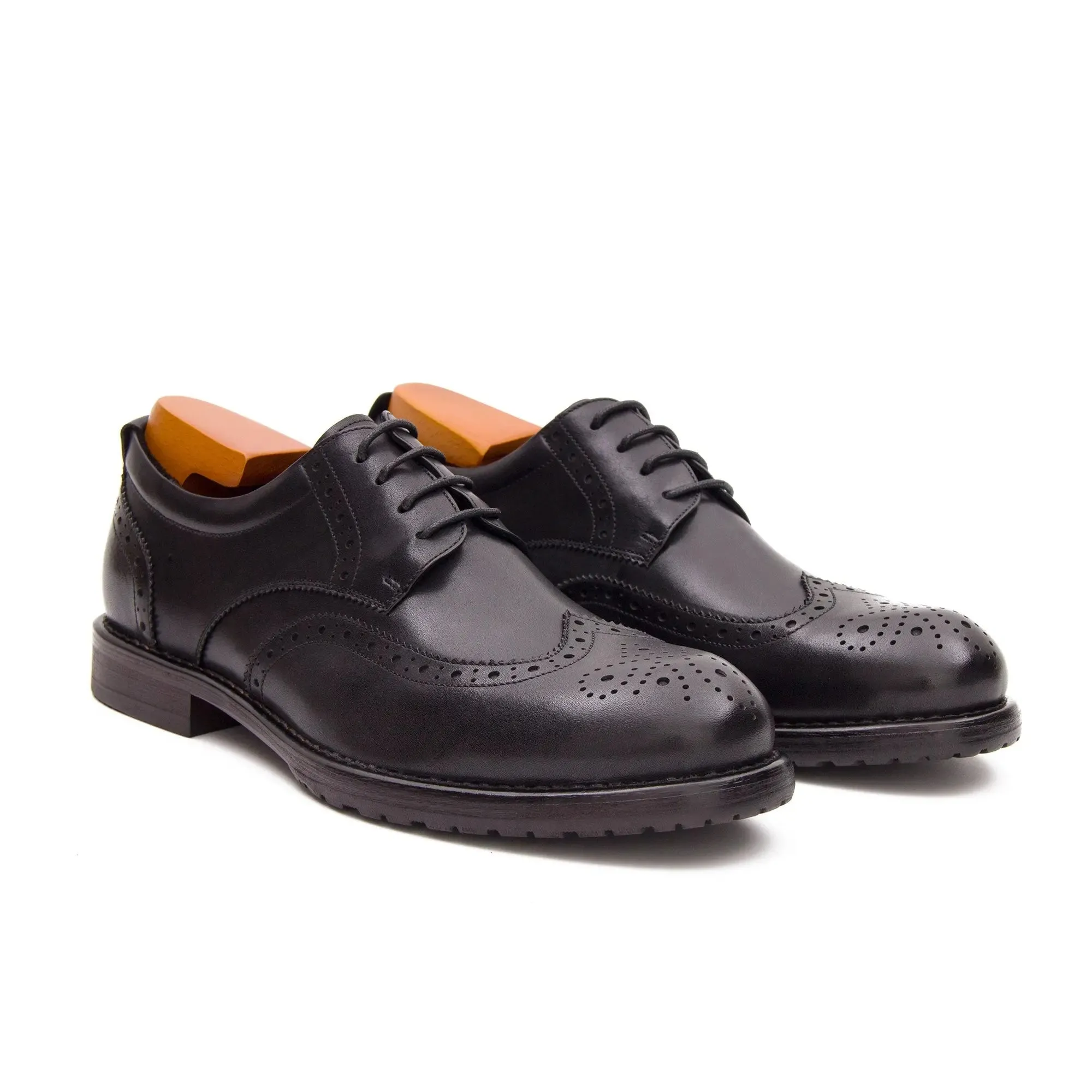 Hand Washed Leather Brogues Derby Shoes 9165-1