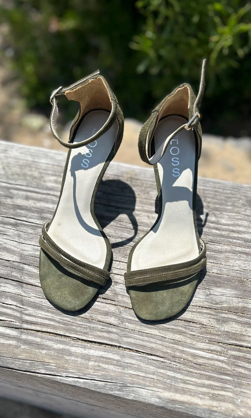 HOSS Morgan Olive Suede Heels