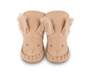 Kapi Exclusive Booties | Fluffy Bunny | Light Rust Leather