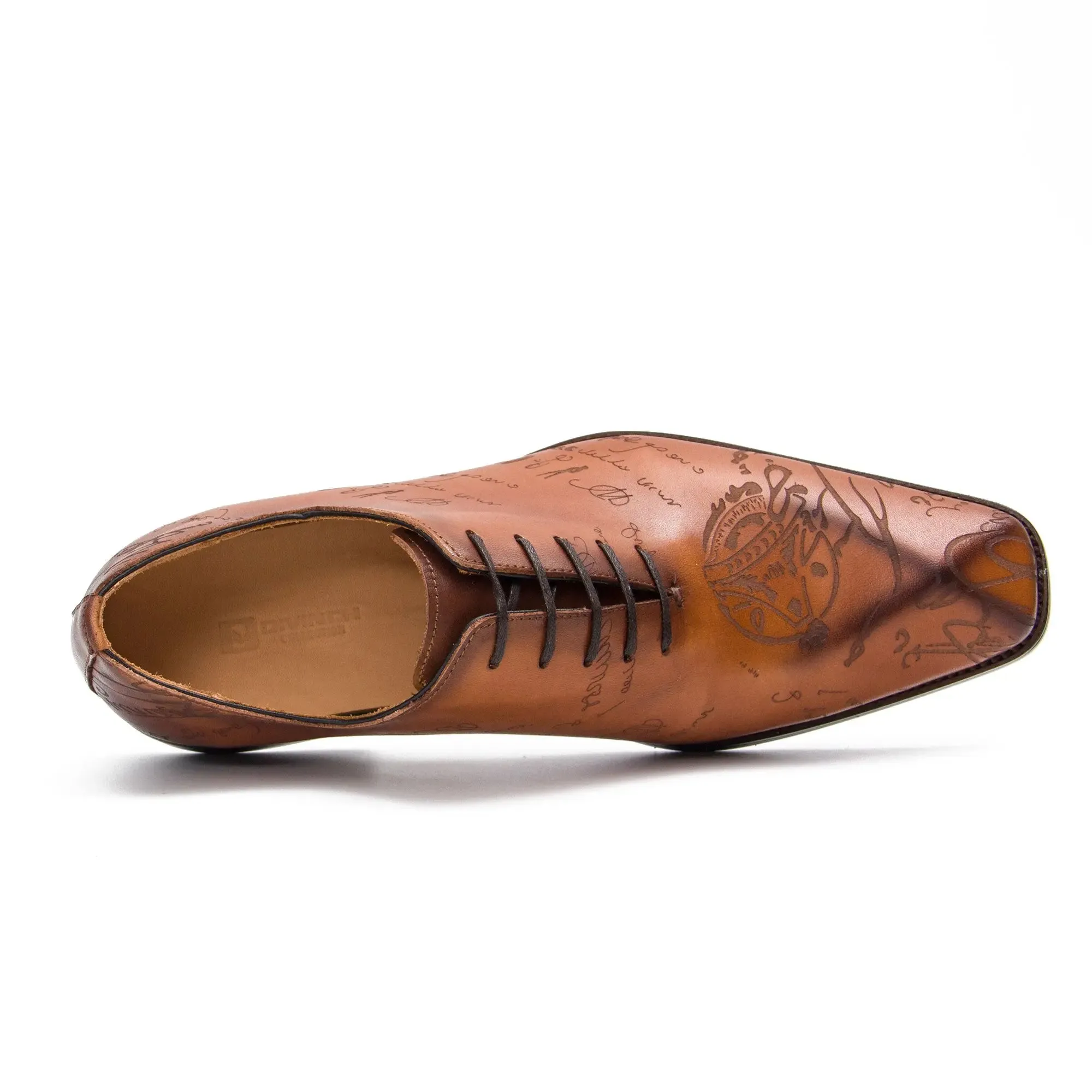 Laser Engraved Oxford Shoes for Men