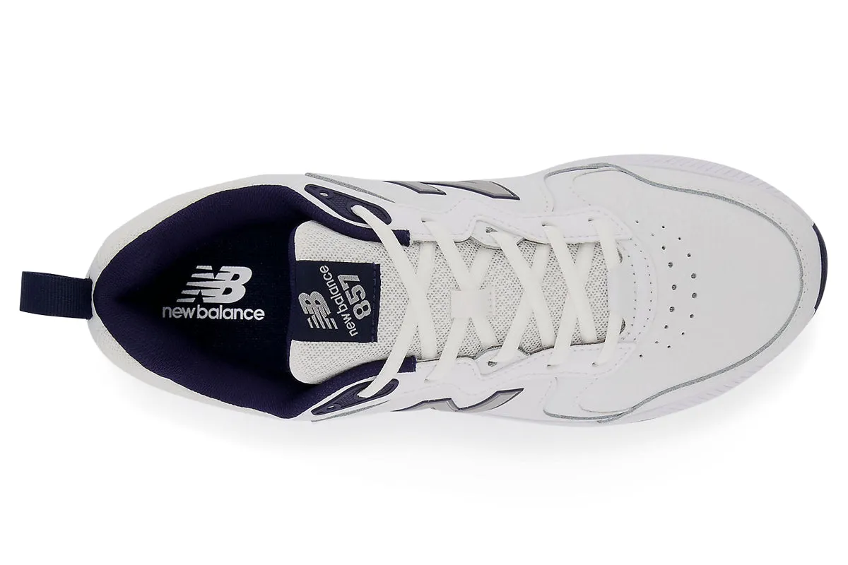 New Balance 857v3 2E White/Navy Mens