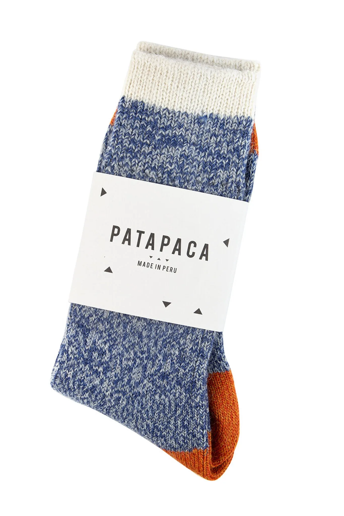 Pata Paca Socks - Melange Blue   Orange