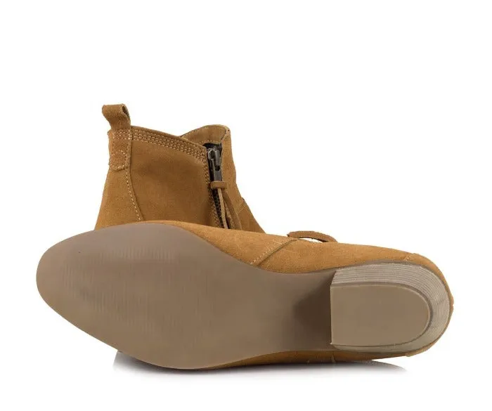 Roxy Suede Boots -Sand