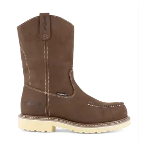 Solidifier Composite-Toe 11 Inch Pull-On Moc Toe Waterproof Work Boot Brown