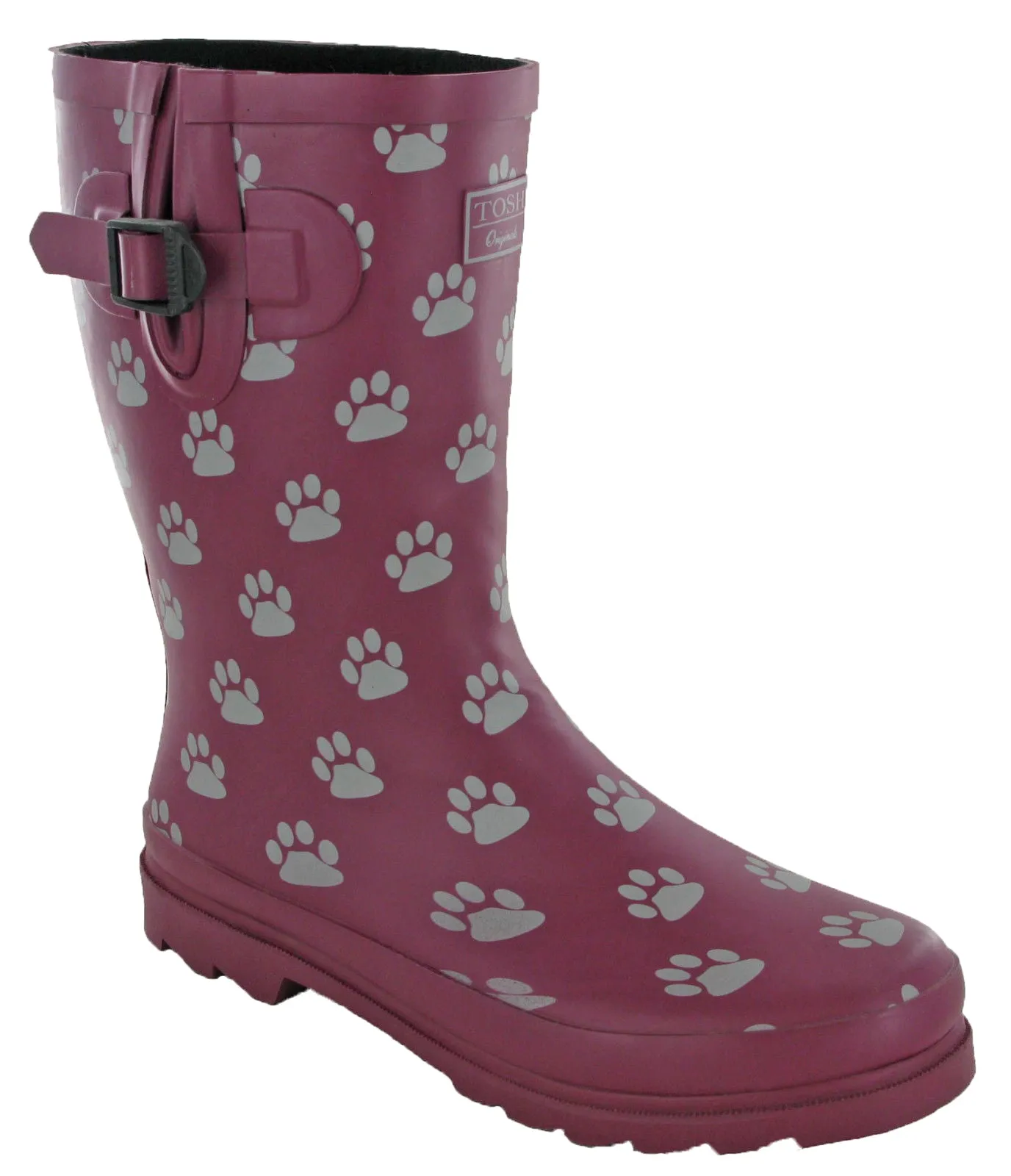 TOSH Dog Paw Short Wellington Boots