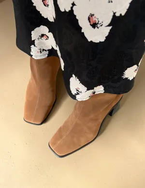 Valerie Coco Square Toe Booties