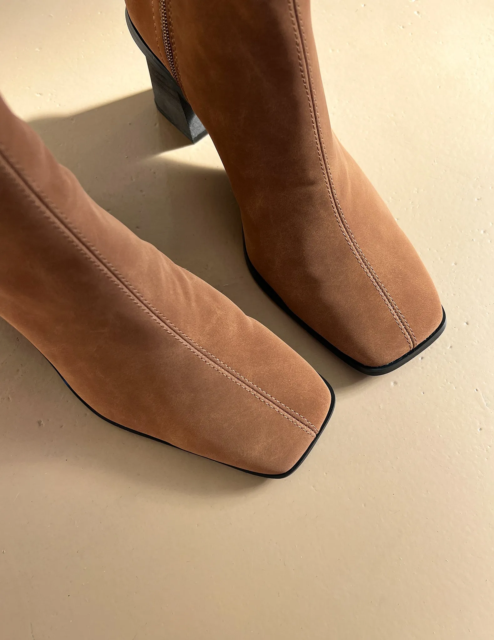 Valerie Coco Square Toe Booties