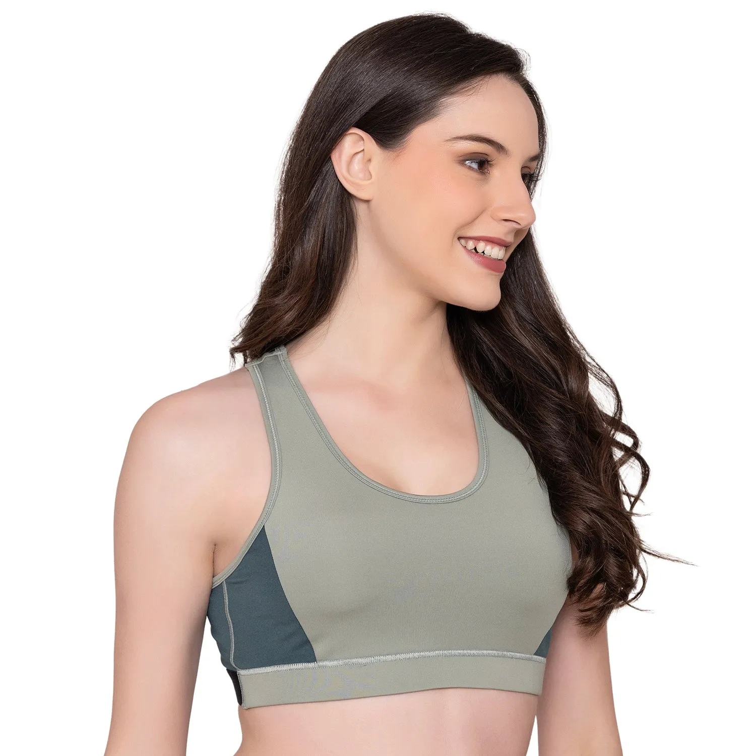 Women's Wirefree Padded Full Coverage Sports Bra - Mint Green