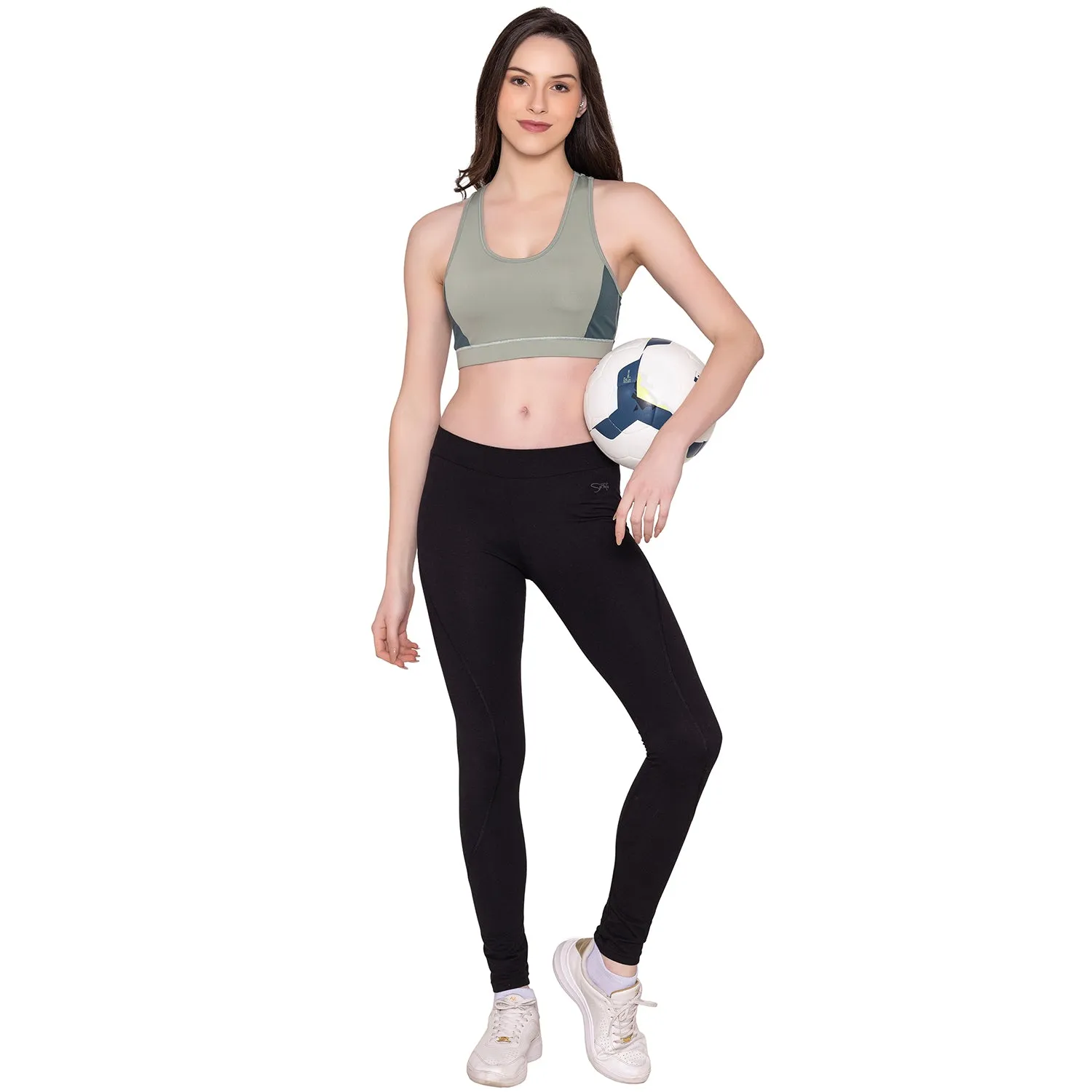 Women's Wirefree Padded Full Coverage Sports Bra - Mint Green